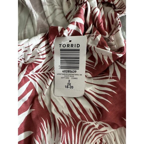 New Torrid Super Soft Cinched Waist Babydoll Tank Dusty Rose 2X Item 40290425 - Picture 6 of 7